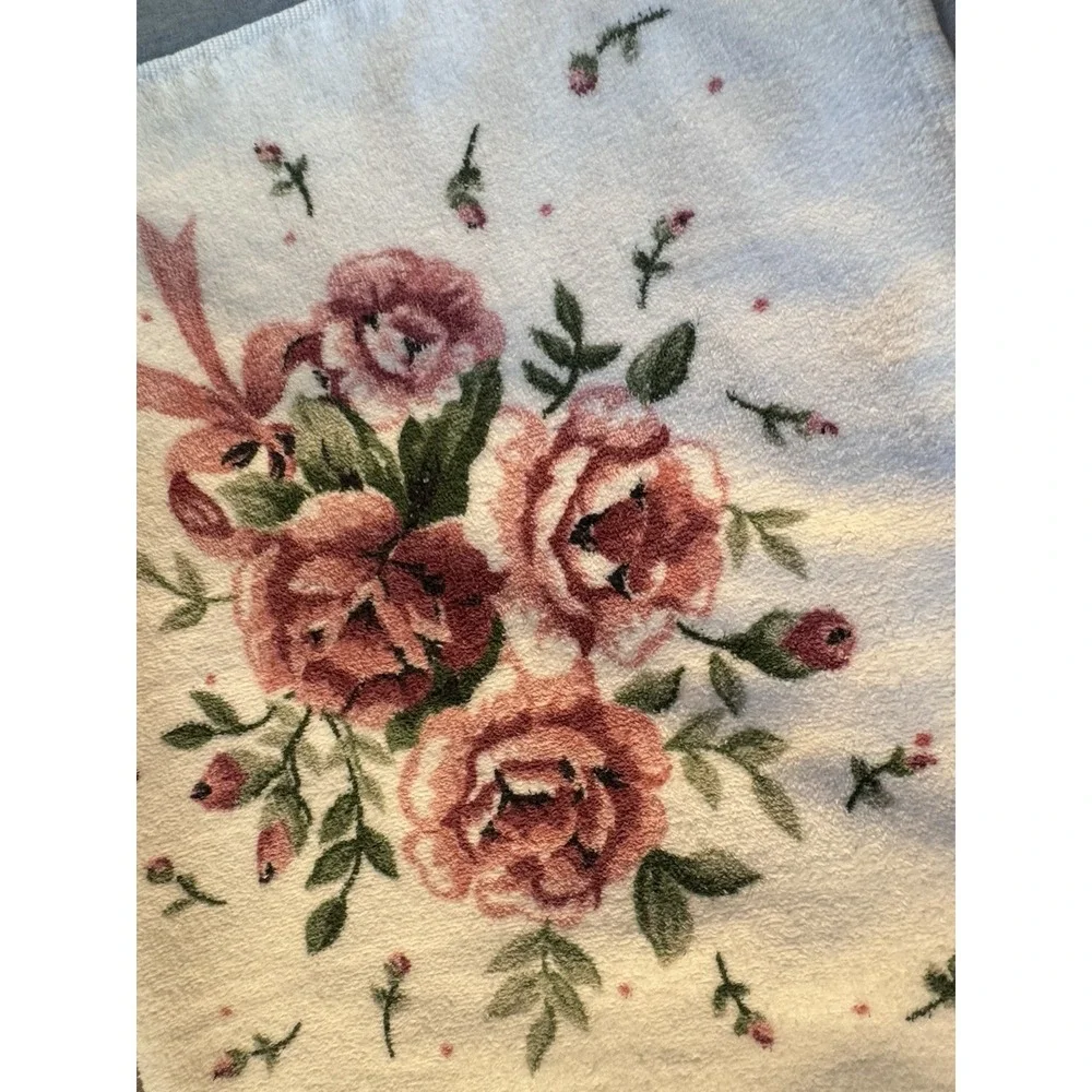 3 VTG Springmaid Flowers Floral‎ Bathroom Bath Hand Face Towel Made In USA